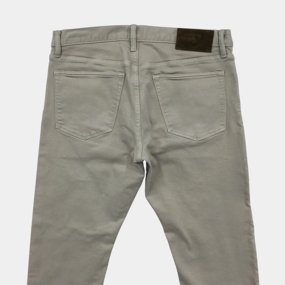 Todd Snyder Slim Fit Stretch 5-Pocket Chino Pants Khaki Grey 31x32 Mens
